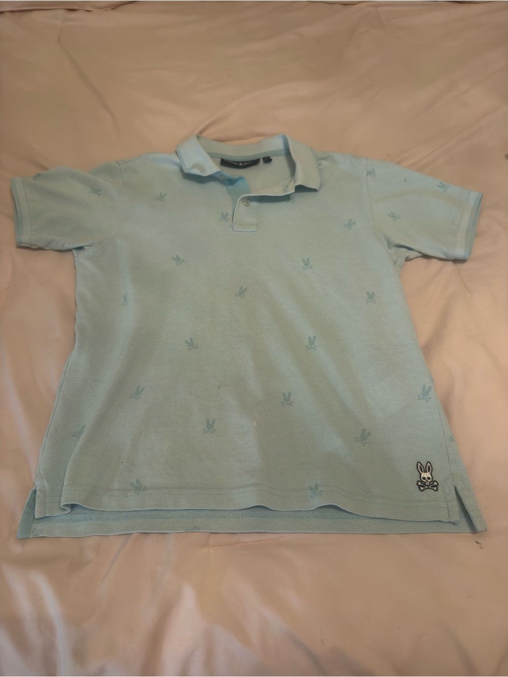 Psycho Bunny Light Blue Polo with Bunny Logo
